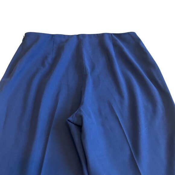 Ralph Lauren Purple Label Navy Cropped Length Pants Wool Stretch Size 8 Women's - Picture 7 of 10